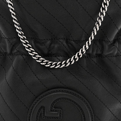 Gucci Sakai Be Green Calfskin Diagonal Stitched Mini Blondie Bucket Bag Black 8 of 10