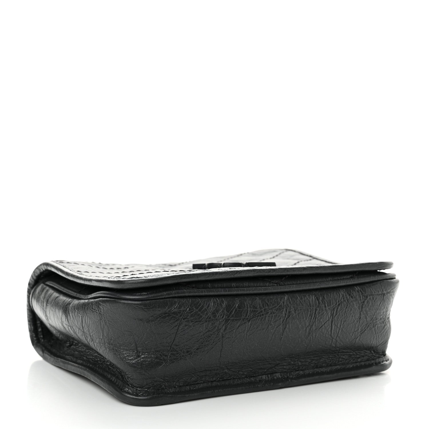 Saint Laurent Crinkled Calfskin Matelasse Monogram Niki Chain Wallet Storm 4 of 11