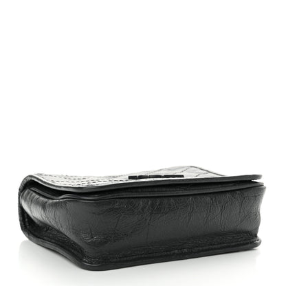 Saint Laurent Crinkled Calfskin Matelasse Monogram Niki Chain Wallet Storm 4 of 11