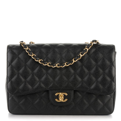 Chanel Caviar Quilted Jumbo Single Flap Black 1 of 7