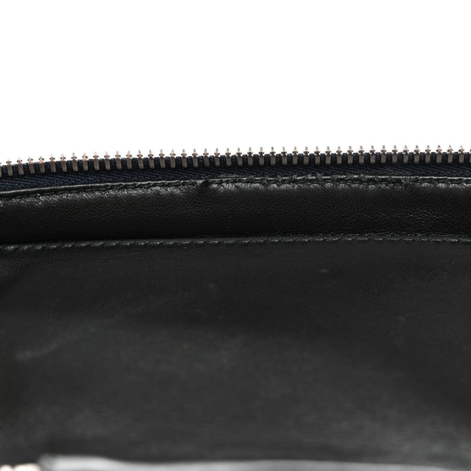 Prada Ostrich Cosmetic Pouch Navy 7 of 9