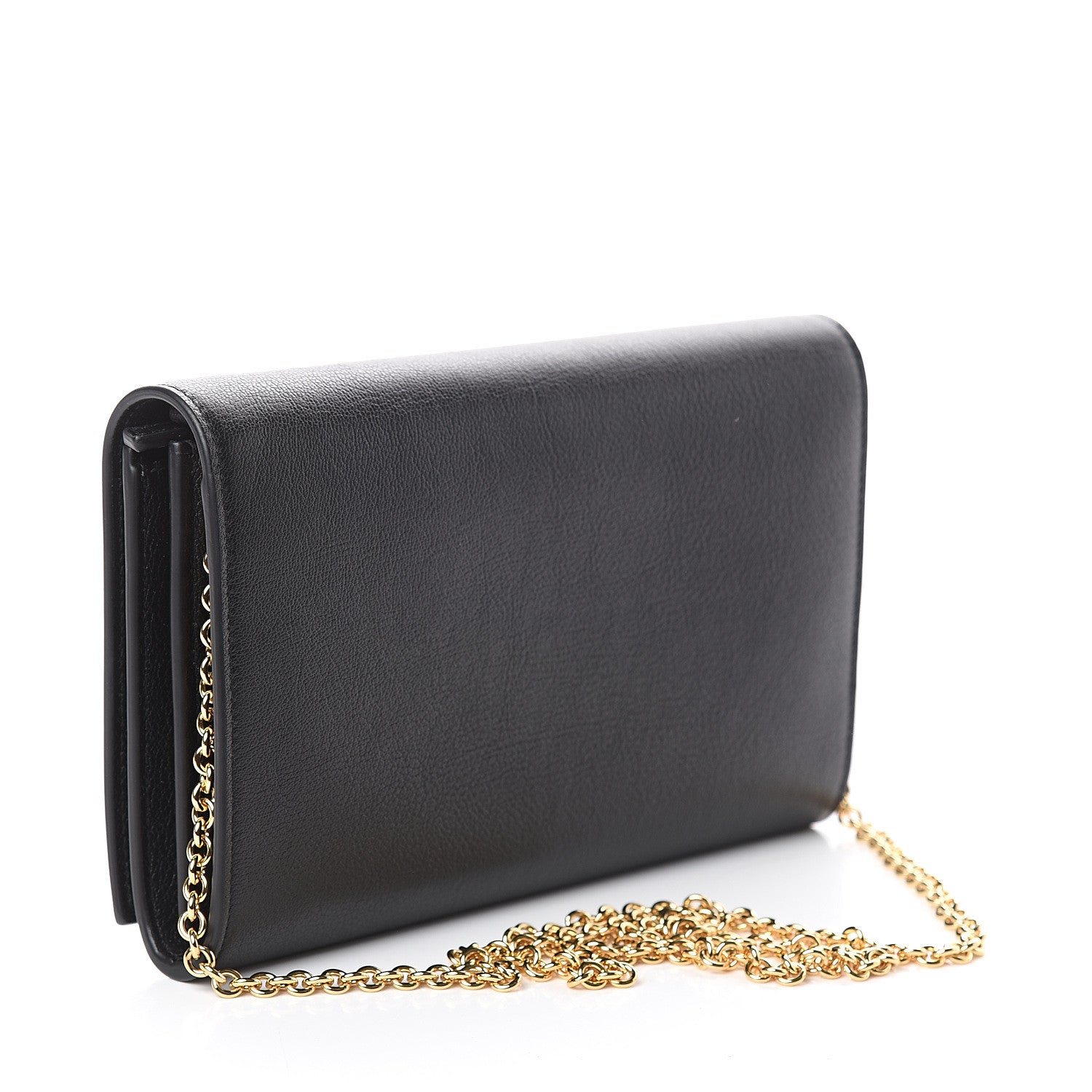 Saint Laurent Calfskin Monogram Belle de Jour Chain Clutch Black 2 of 8