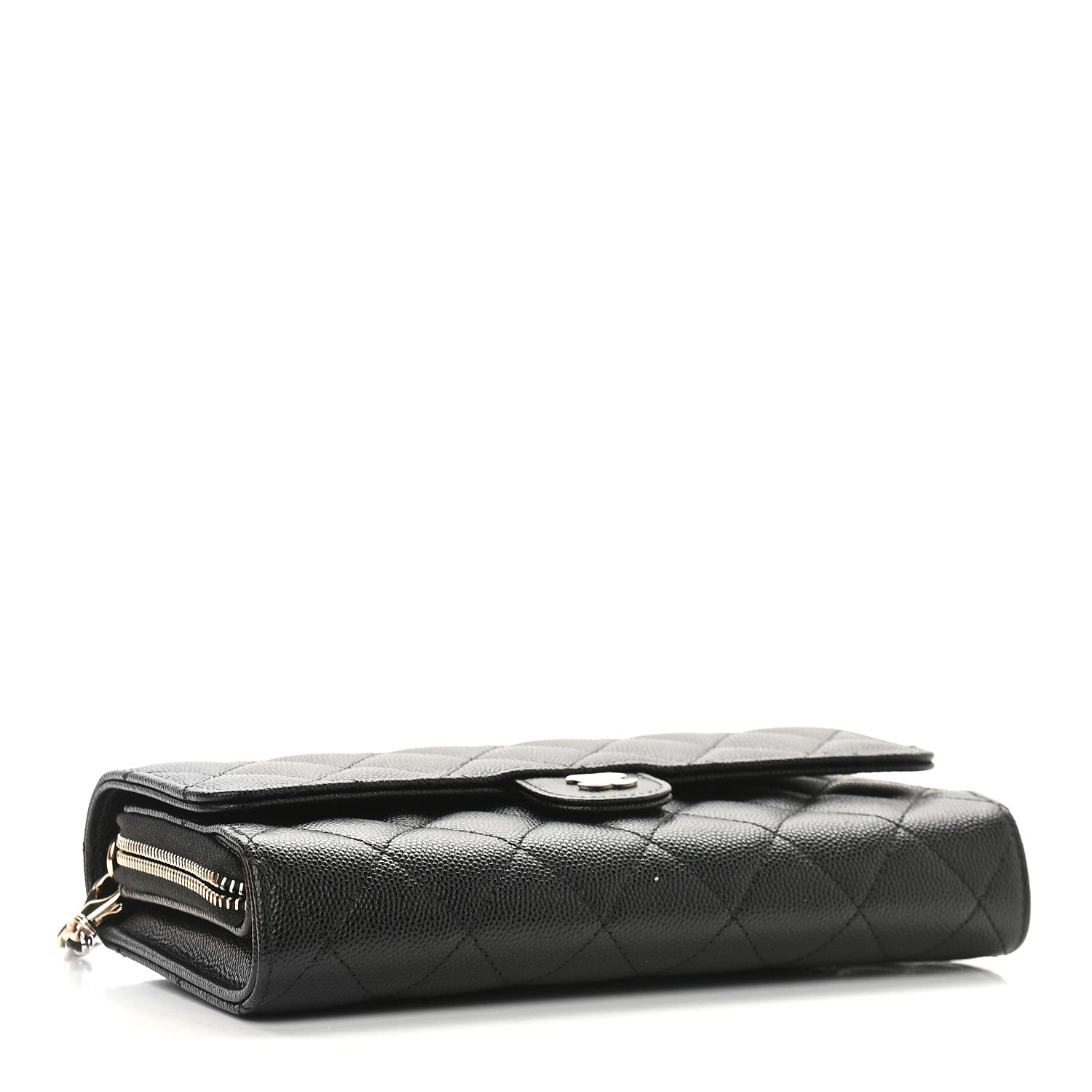 Chanel Caviar Quilted Flap Phone Holder With Removable Chain Black 5 of 12