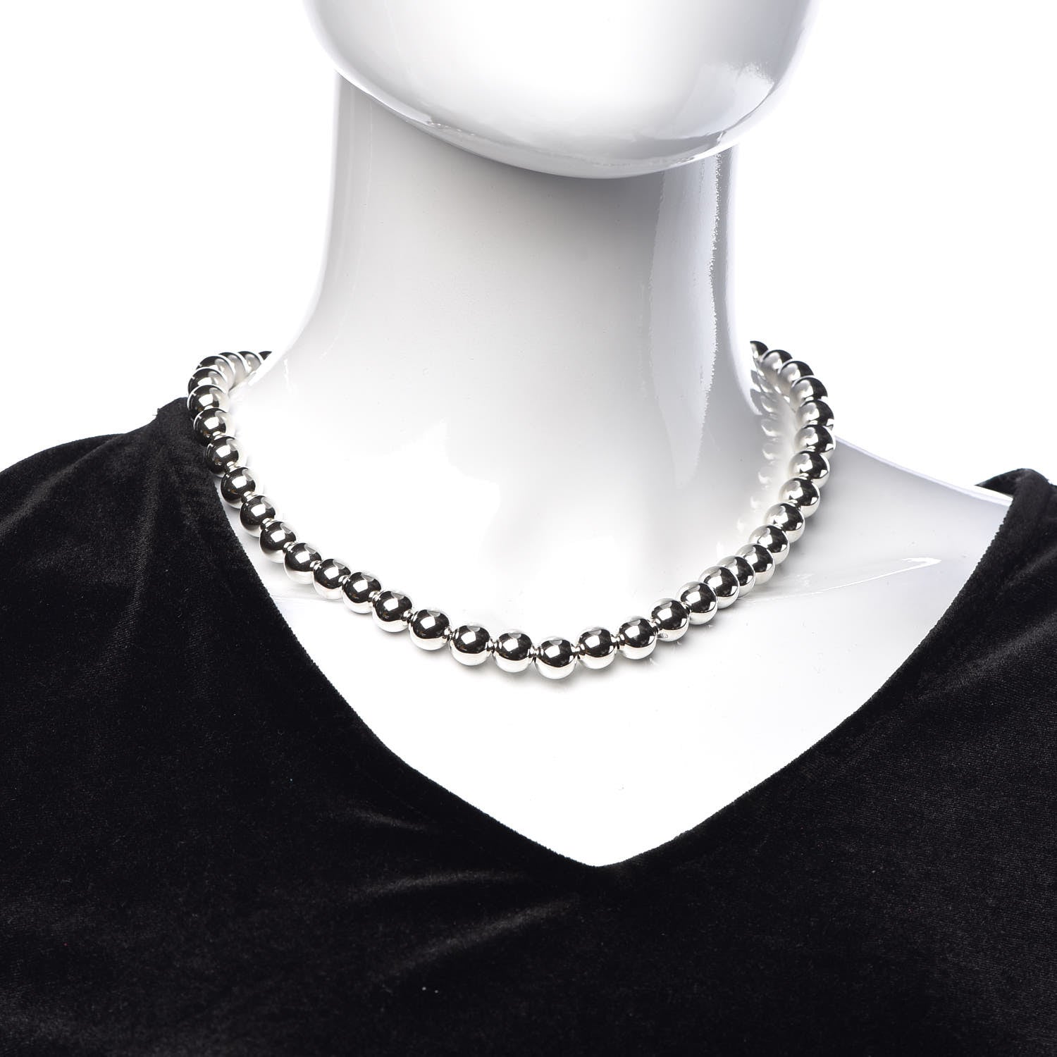 Tiffany Sterling Silver 10mm HardWear Ball Necklace 2 of 6