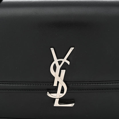 Saint Laurent Box Calfskin Monogram Medium Solferino Satchel Black 8 of 10