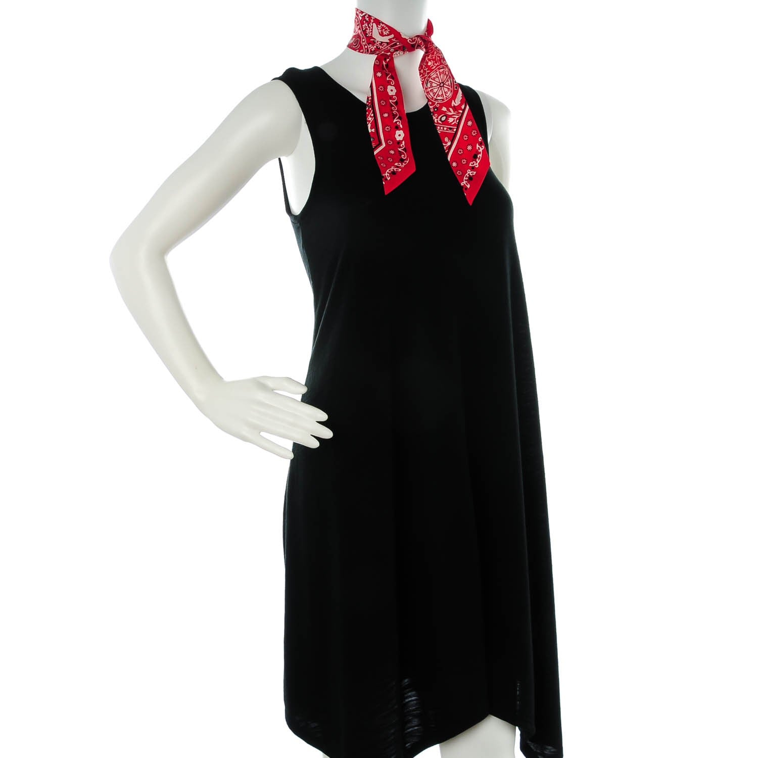 Hermes Silk Peuple Du Vent Bandana Twilly Rouge Noir Blanc 2 of 6