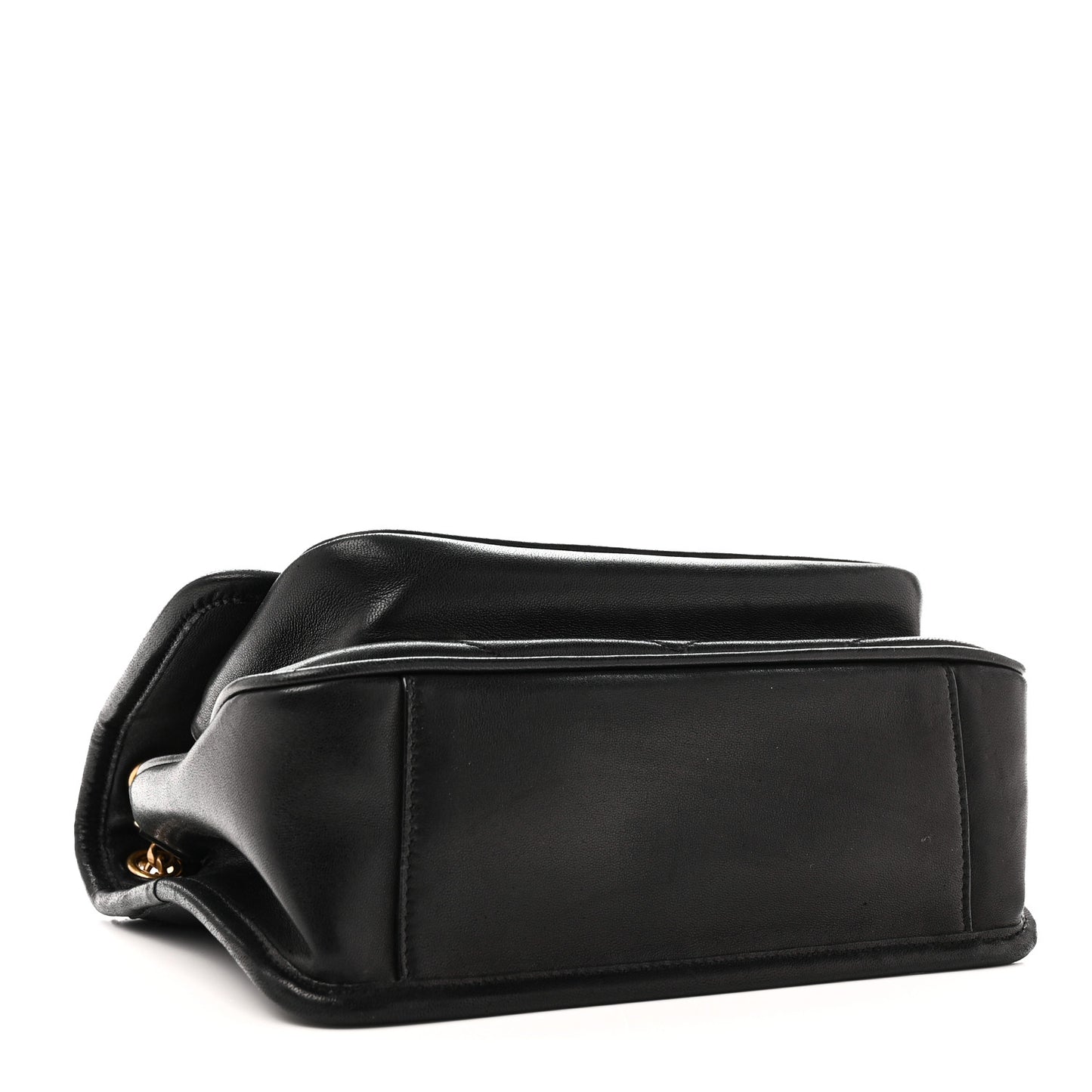 Lambskin Matelasse Monogram Baby Niki Chain Satchel Black
