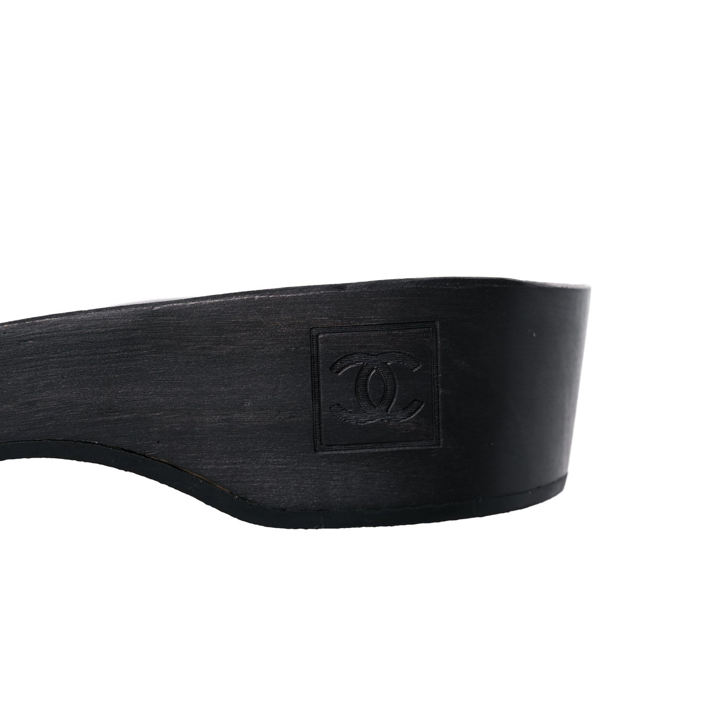 Suede Wood Sandals 41 Black