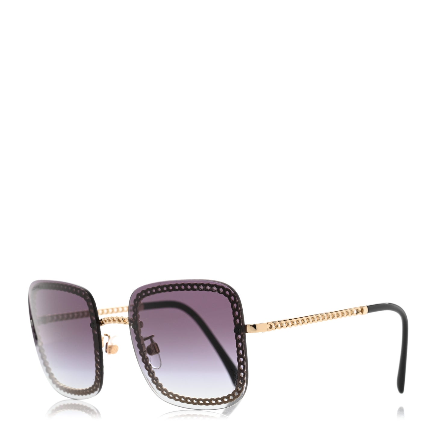 Chain Square Sunglasses 4244 Black