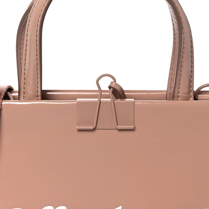 Off-White Patent Mini Box Bag Nude Beige 10 of 16