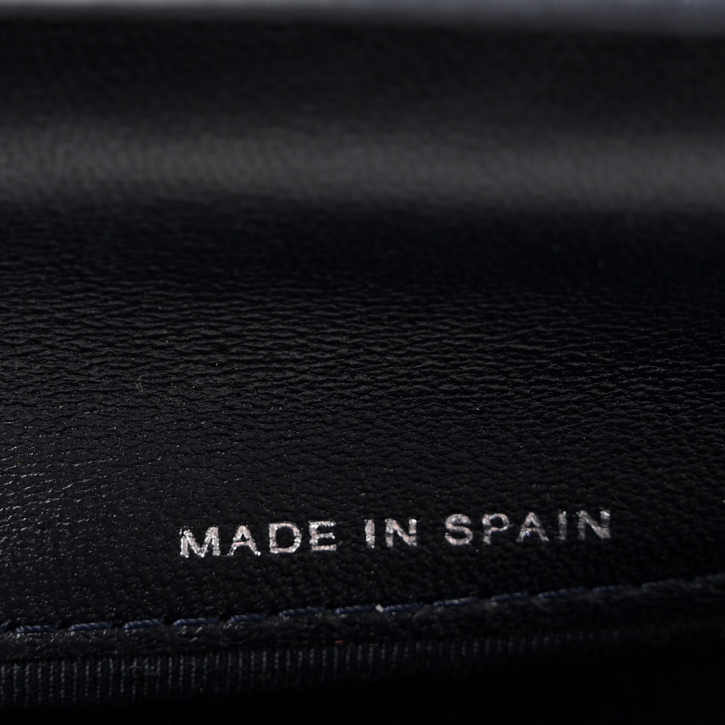 Lambskin Quilted Yen Wallet Blue