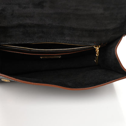 Miu Miu Goatskin Madras Soft Calf Crystal Embellished Shoulder Bag Black 5 of 9