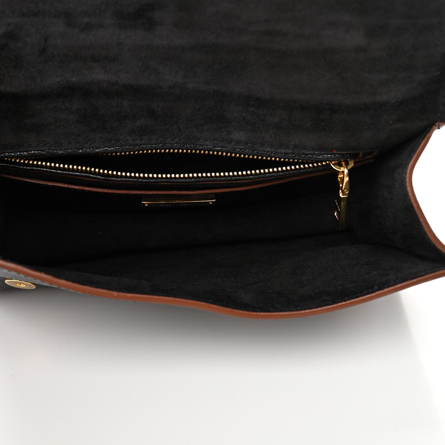 Goatskin Madras Soft Calf Crystal Embellished Shoulder Bag Black