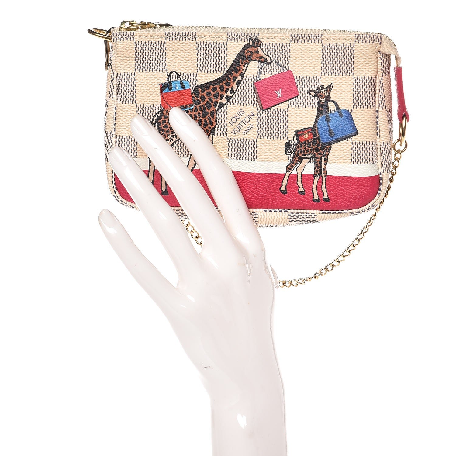 Louis Vuitton Damier Azur 2017 Christmas Animation Mini Pochette Accessories 2 of 7