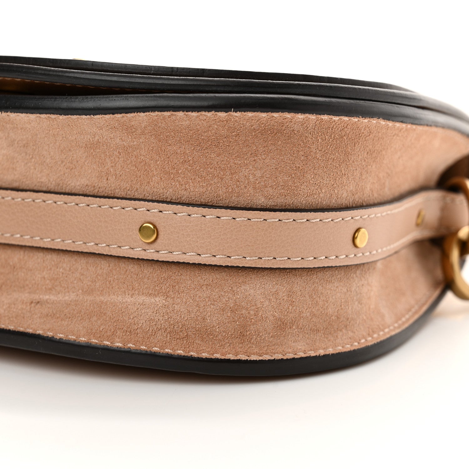 Chloe Calfskin Suede Small Nile Bracelet Bag Biscotti Beige 10 of 11