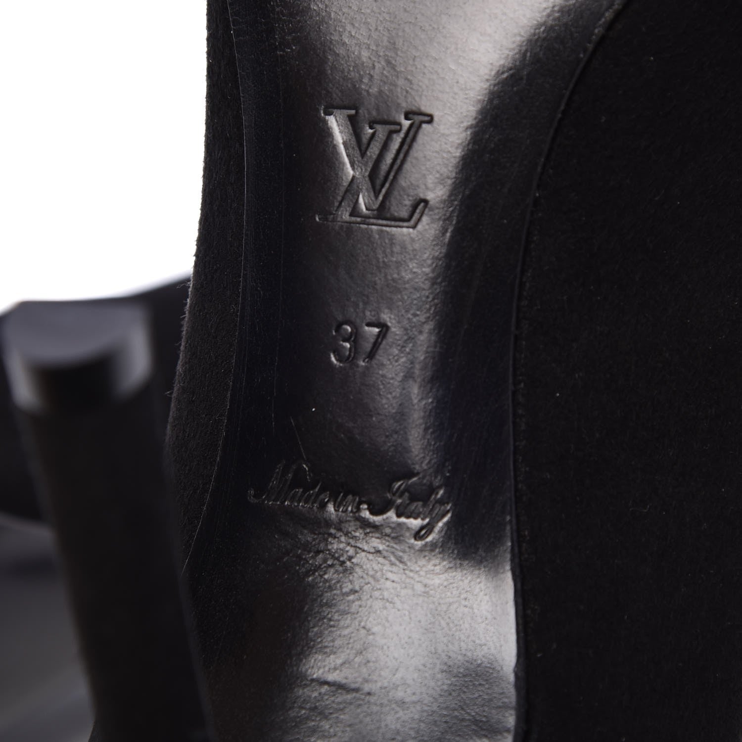 Louis Vuitton Suede Pumps 37 Black 8 of 10