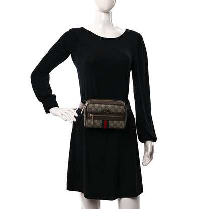 Gucci GG Supreme Monogram Web Small Ophidia Belt Bag 75 30 Dark Brown 2 of 10