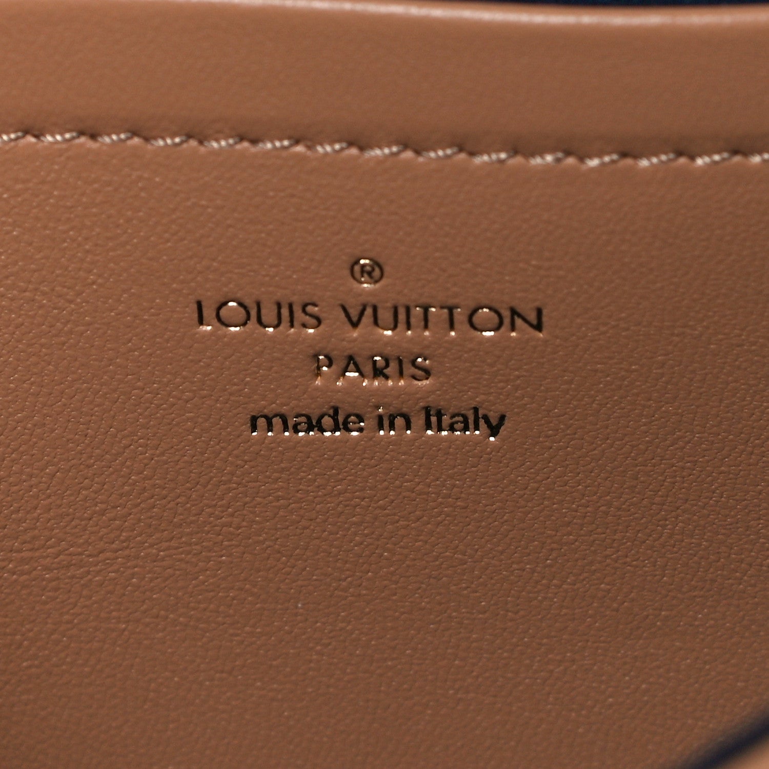 Louis Vuitton Lambskin Embossed Monogram Pochette Coussin Camel 6 of 8