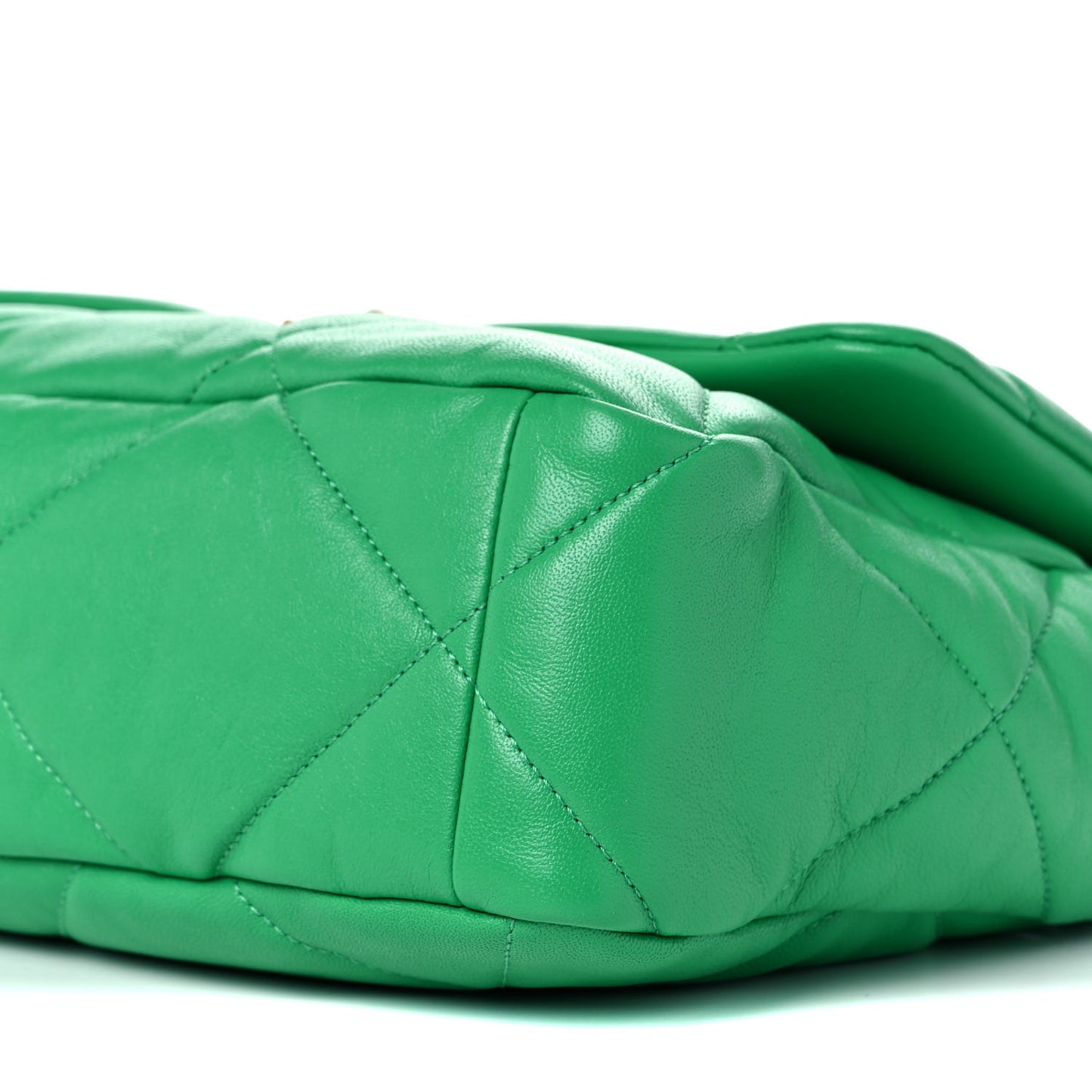 Lambskin Quilted Large Chanel 19 Flap Green