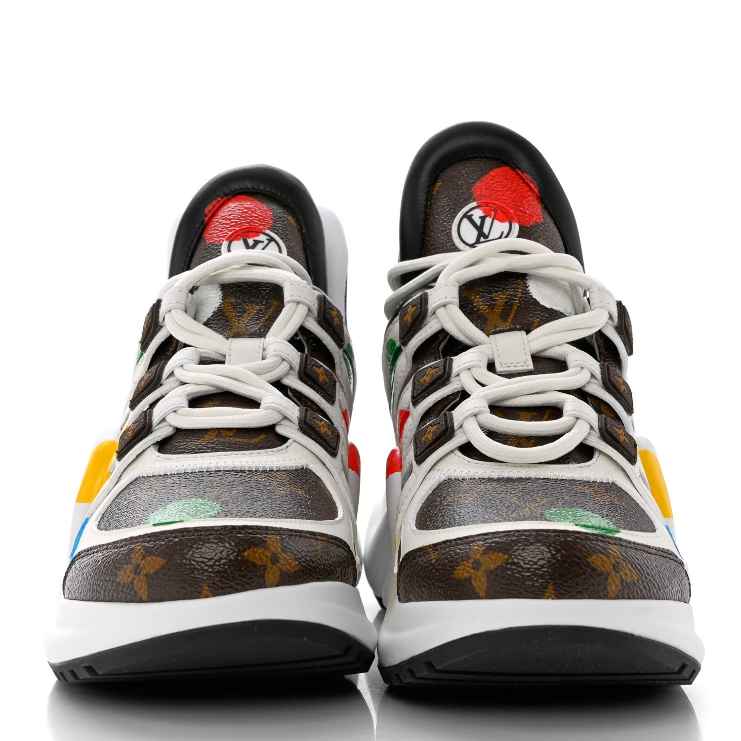 Louis Vuitton X YAYOI KUSUMA Calfskin Dots Monogram Archlight Sneakers 39 White 2 of 8