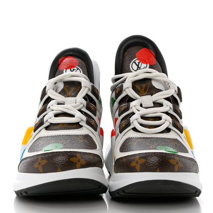 Louis Vuitton X YAYOI KUSUMA Calfskin Dots Monogram Archlight Sneakers 39 White 2 of 8