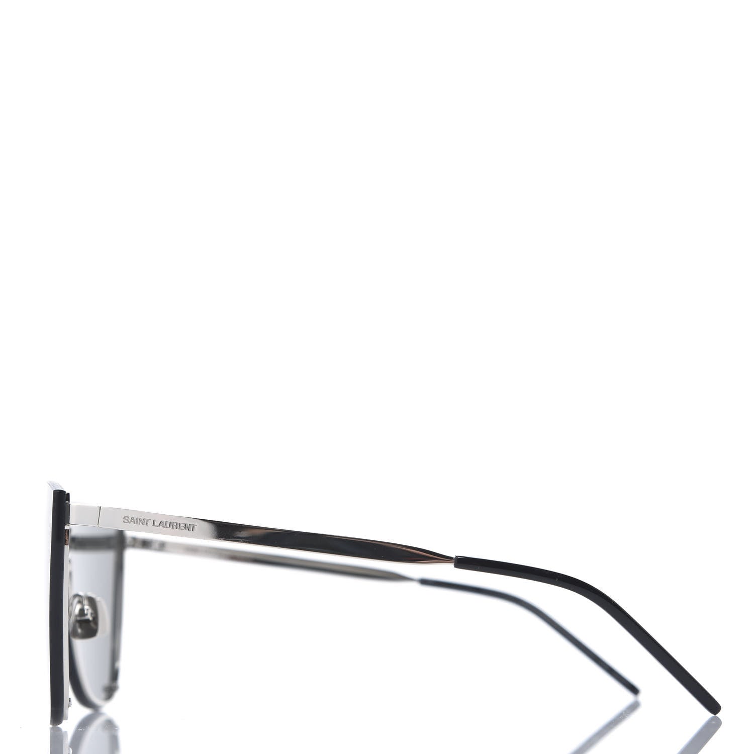 Saint Laurent SL1-B Mask Sunglasses Black Silver 2 of 7