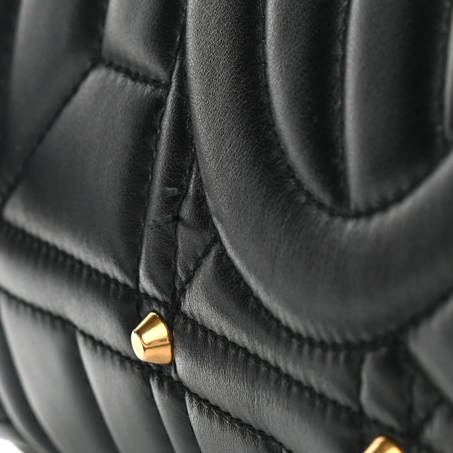 Gucci Calfskin Matelasse Studded Medium GG Marmont Tote Black 10 of 11