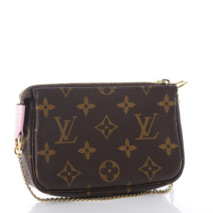 Louis Vuitton Monogram 2016 Christmas Animation Mini Pochette Accessories Rose Ballerine 3 of 8