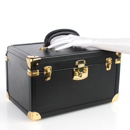 Bottega Veneta Vintage Stamped Calfskin Vanity Trunk Black 4 of 11