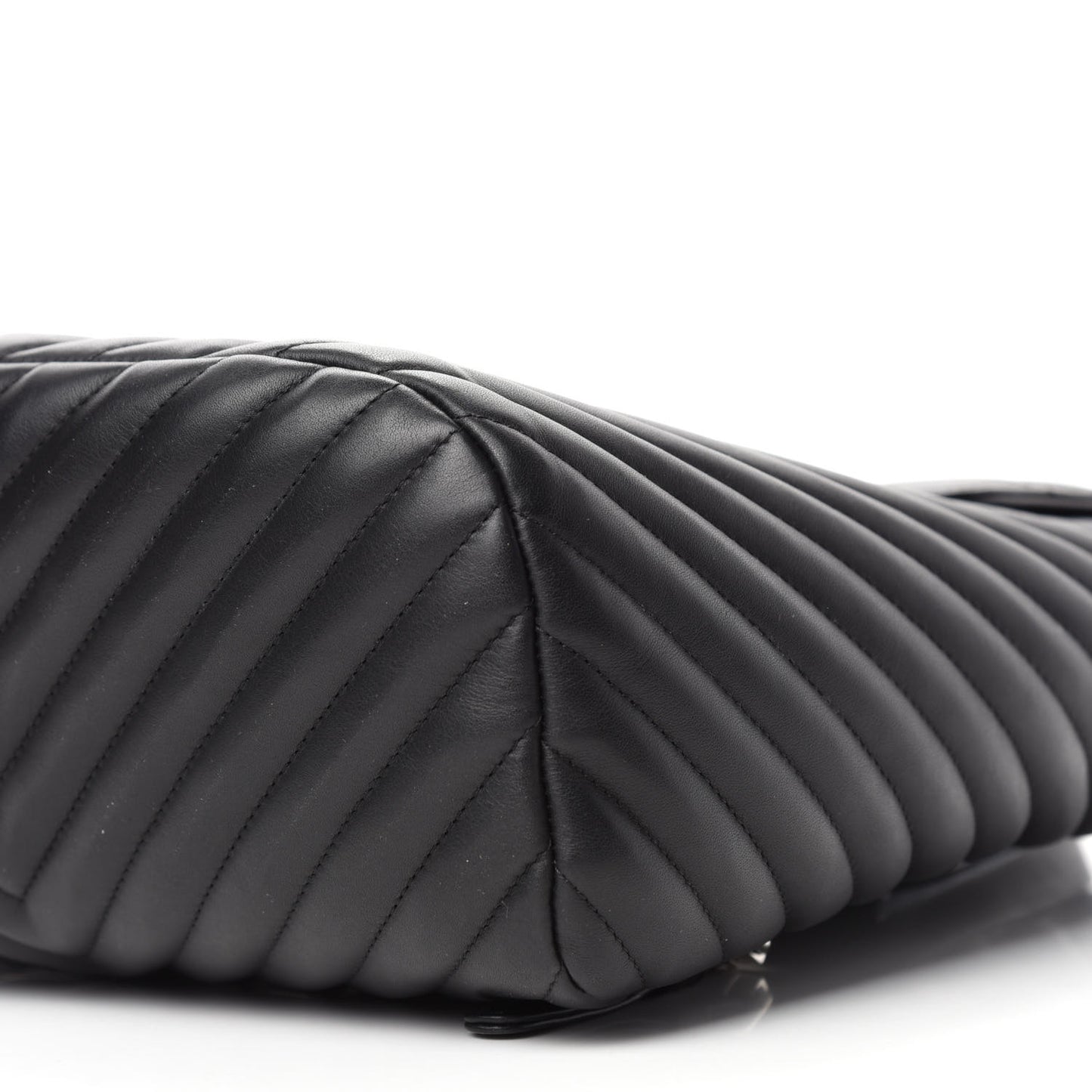 Calfskin Chevron Quilted Large Urban Spirit Backpack Black