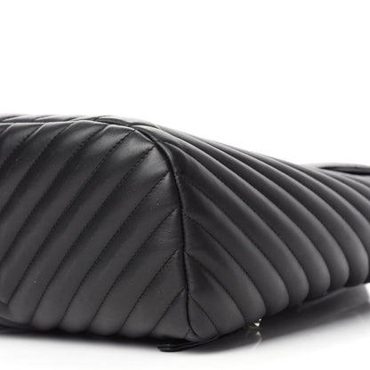 Chanel Calfskin Chevron Quilted Large Urban Spirit Backpack Black 7 of 11