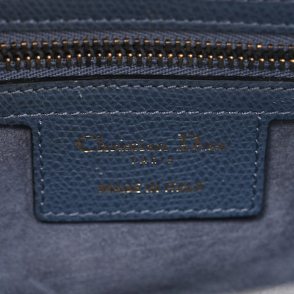 Christian Dior Grained Calfskin Saddle Bag Denim Blue 6 of 14