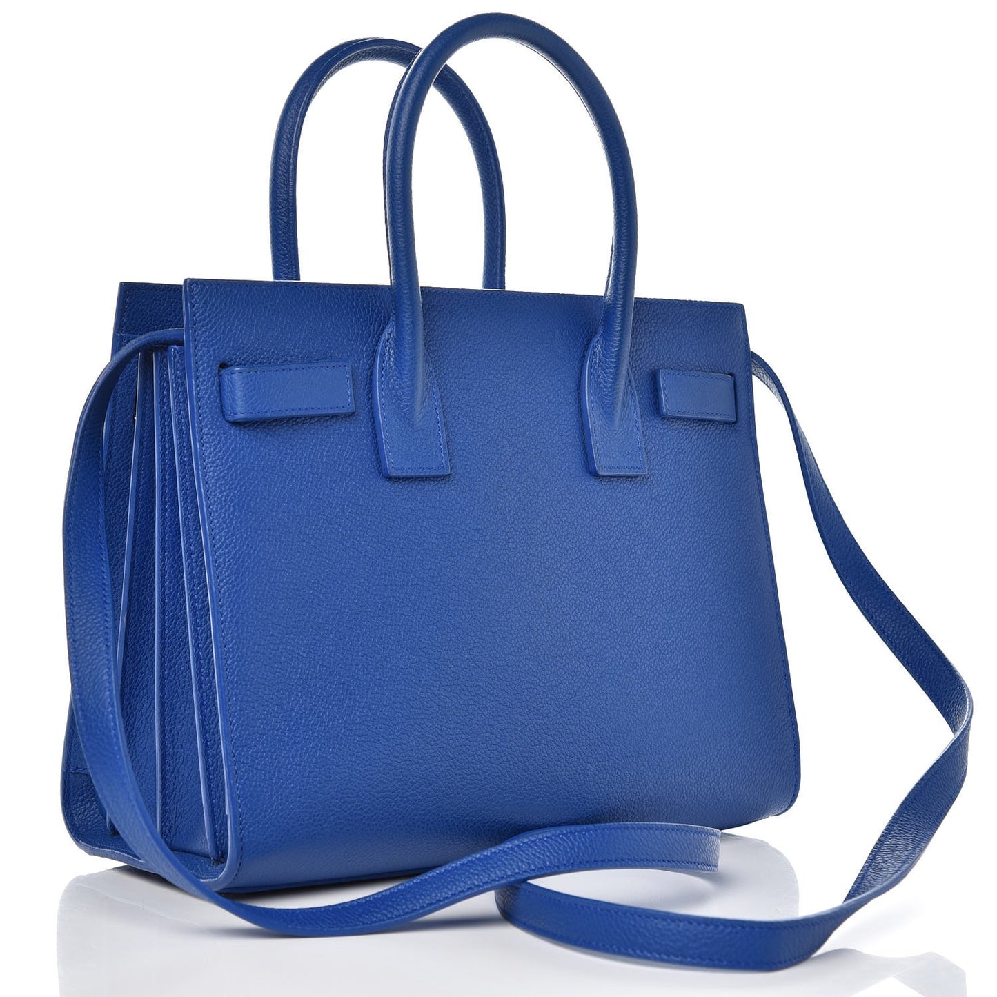 Grained Calfskin Baby Sac De Jour Flash Blue