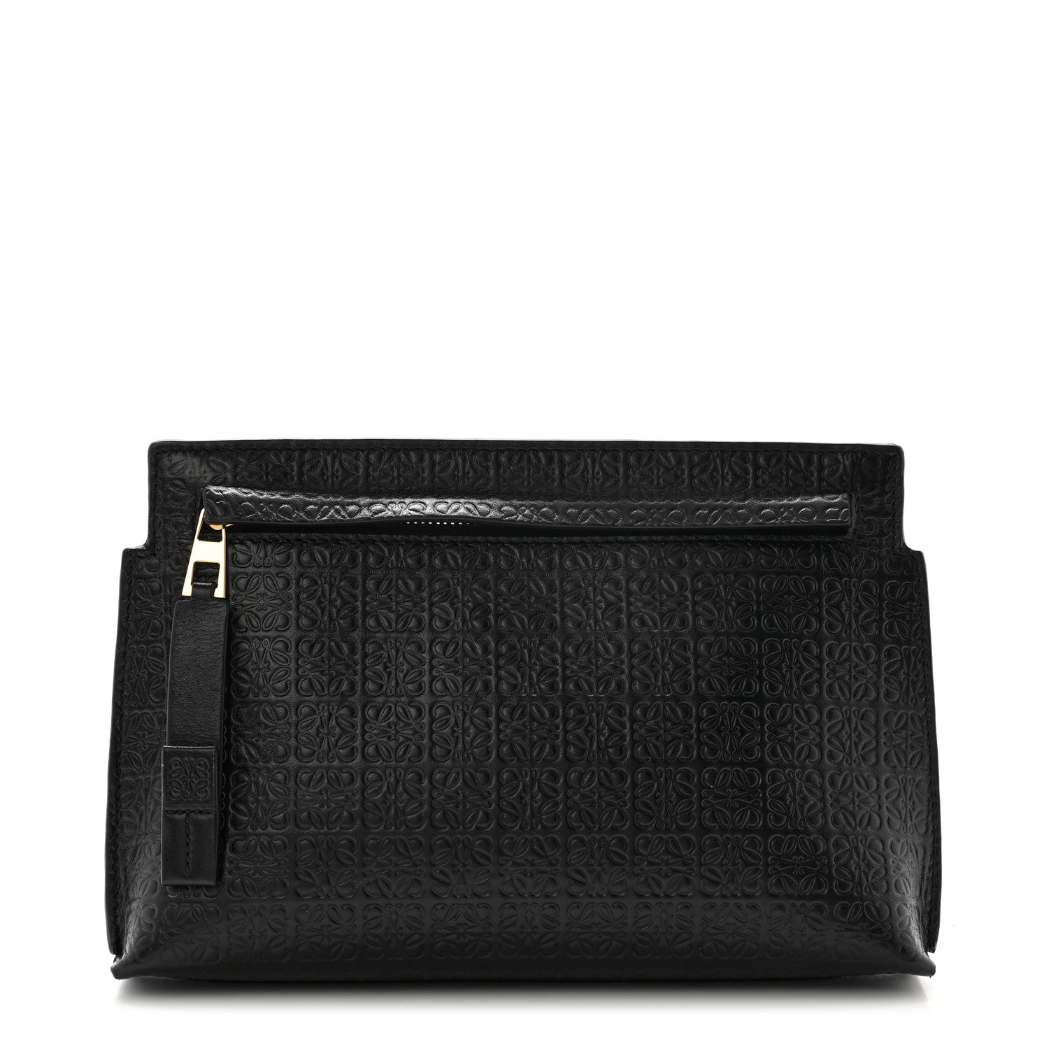 Loewe Calfskin Embossed Mini Repeat T Pouch Black 1 of 7
