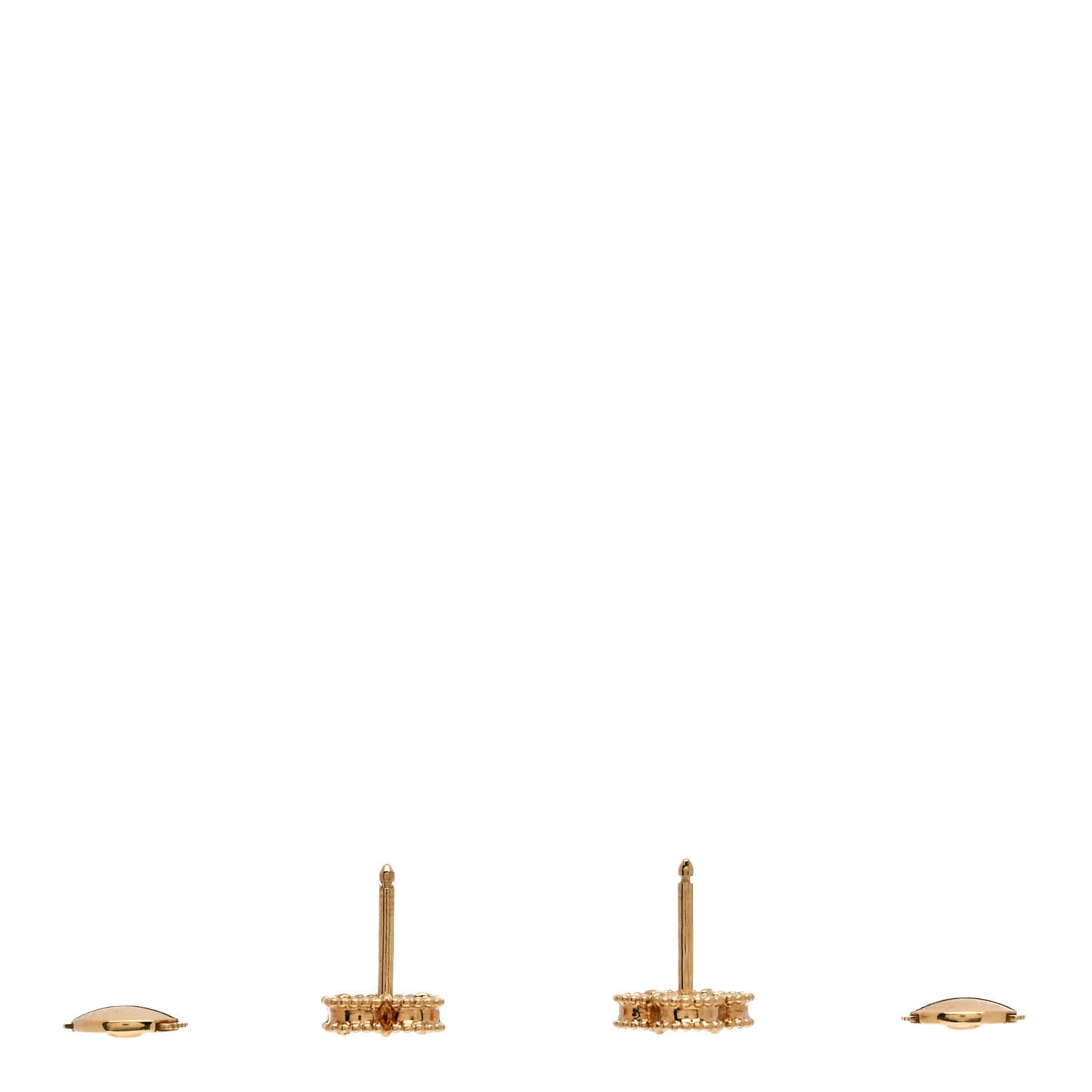 Van Cleef & Arpels 18K Yellow Gold Black Onyx Sweet Alhambra Earrings 3 of 4