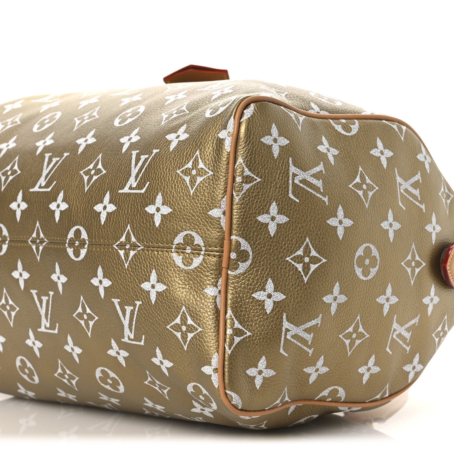 Louis Vuitton Metallic Calfskin Monogram Speedy P9 Bandouliere 30 Gold Kintsugi 12 of 12
