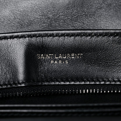 Saint Laurent Calfskin Y Quilted Monogram Toy Loulou Crossbody Bag Black 6 of 10