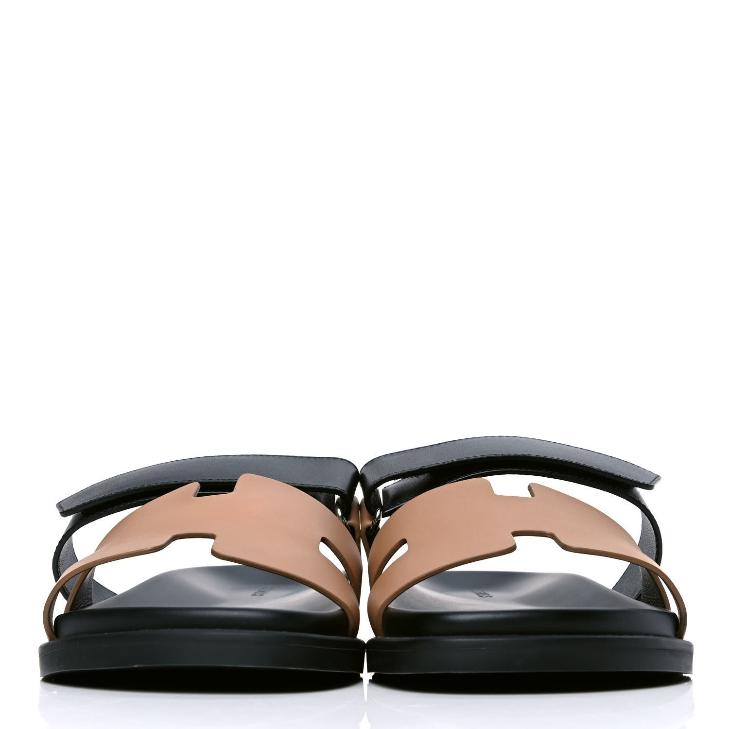 Hermes Calfskin Womens Chypre Sandals 43 Black Gold 2 of 4