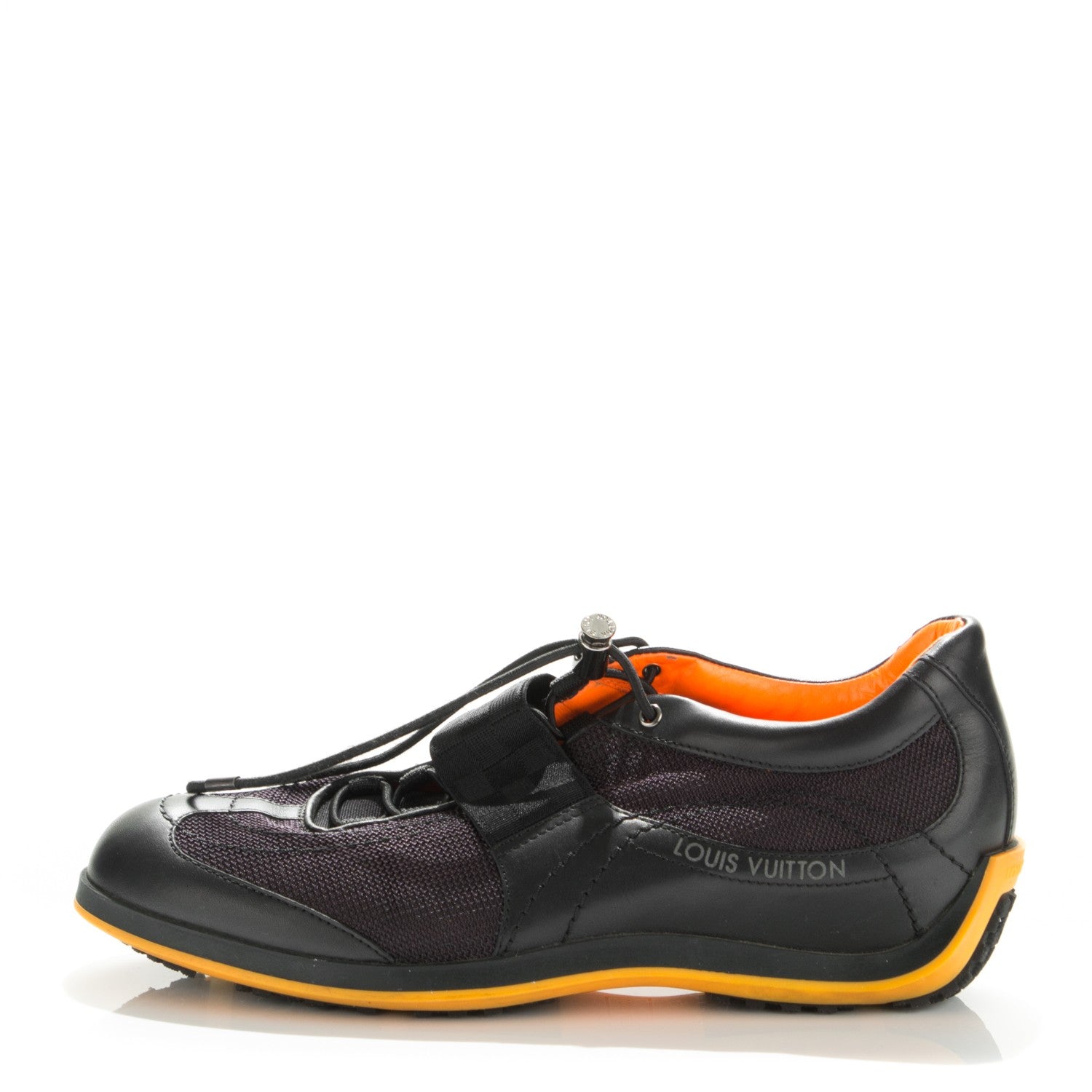 Louis Vuitton Calfskin Nylon Sneakers 5.5 Black 1 of 8