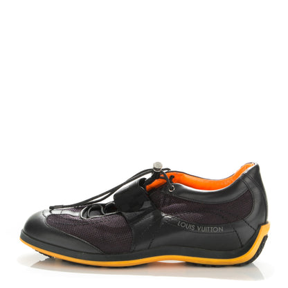 Louis Vuitton Calfskin Nylon Sneakers 5.5 Black 1 of 8