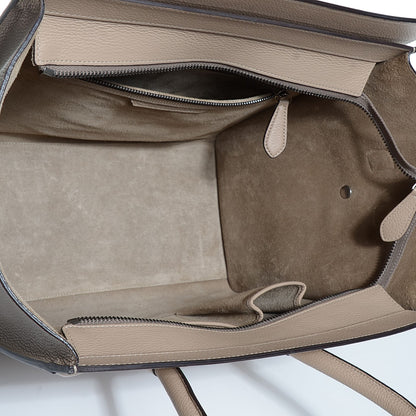 Celine Drummed Calfskin Mini Luggage Dune 5 of 9