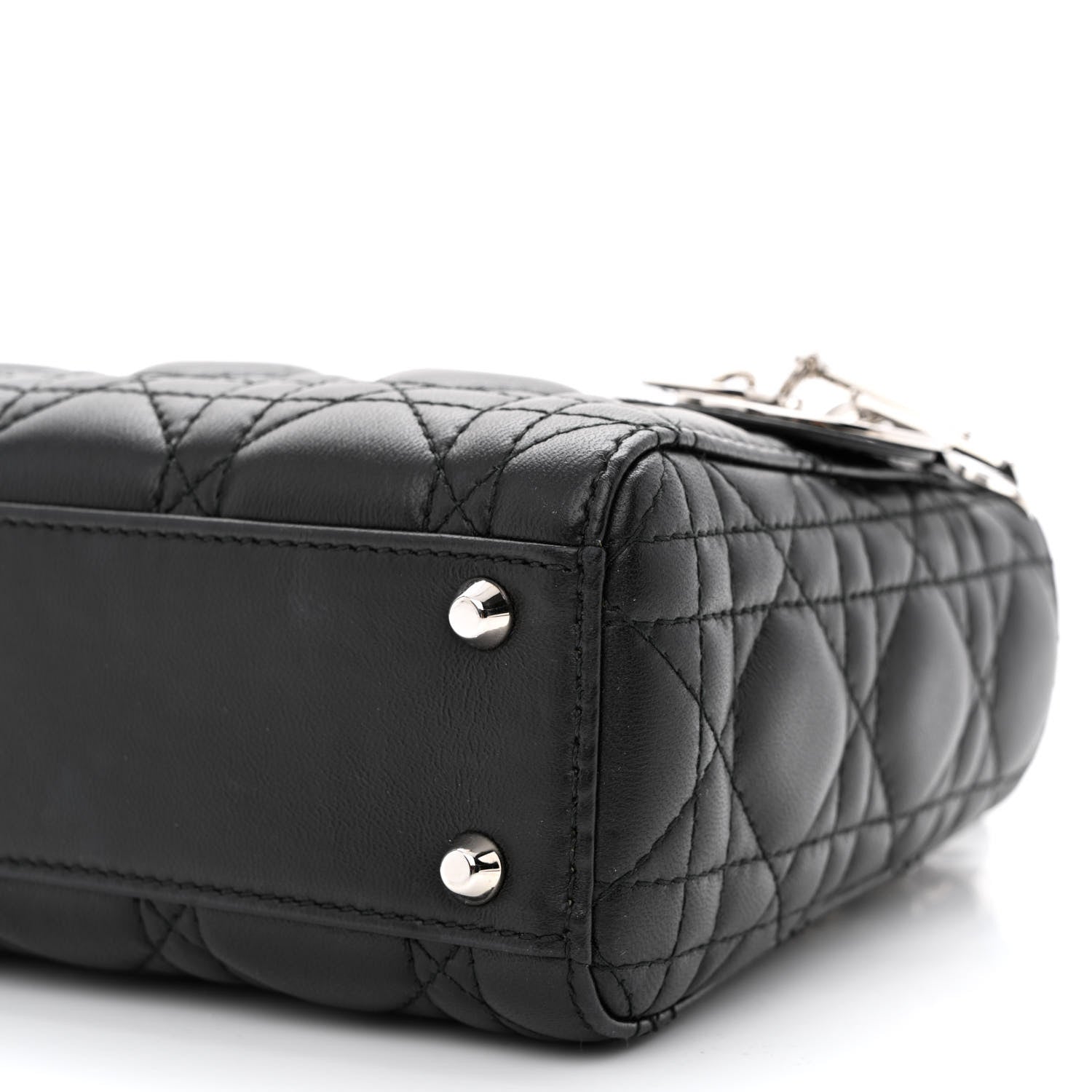 Christian Dior Lambskin Cannage Mini Lady Dior Black 11 of 11