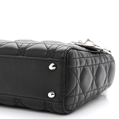 Christian Dior Lambskin Cannage Mini Lady Dior Black 11 of 11