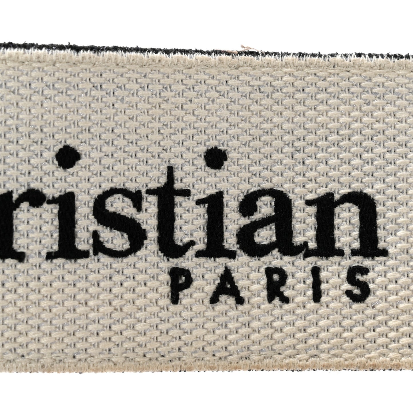 Canvas Embroidered Shoulder Strap Black Ultramatte