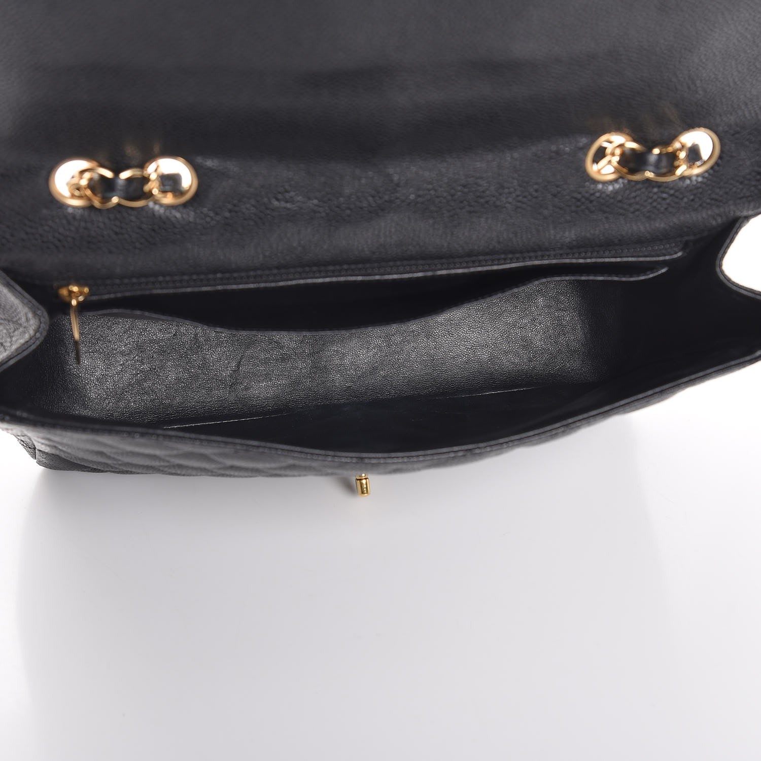 Chanel Caviar Quilted Jumbo Single Flap Black 6 of 14