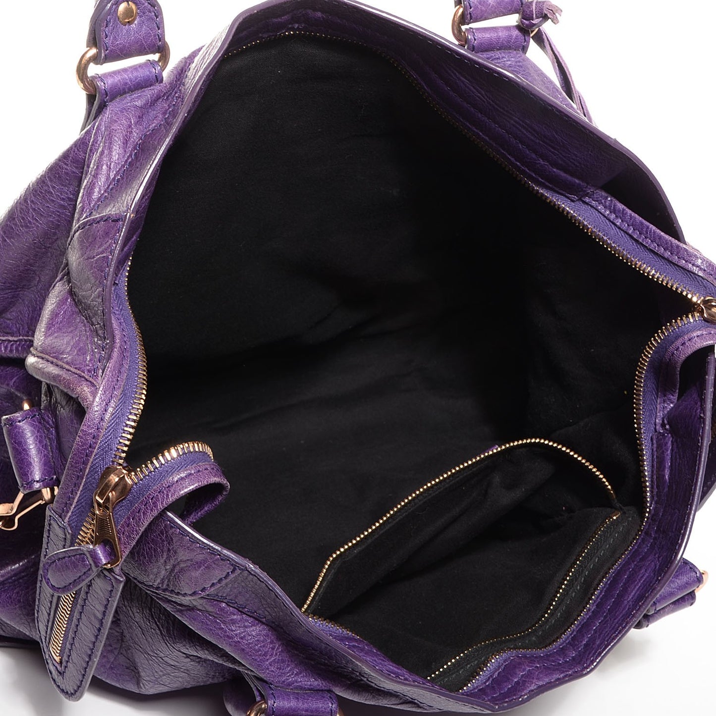 Agneau Giant 12 Rose Gold Hardware City Dark Violet