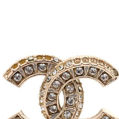 Chanel Crystal Timeless CC Earrings Light Gold 5 of 7