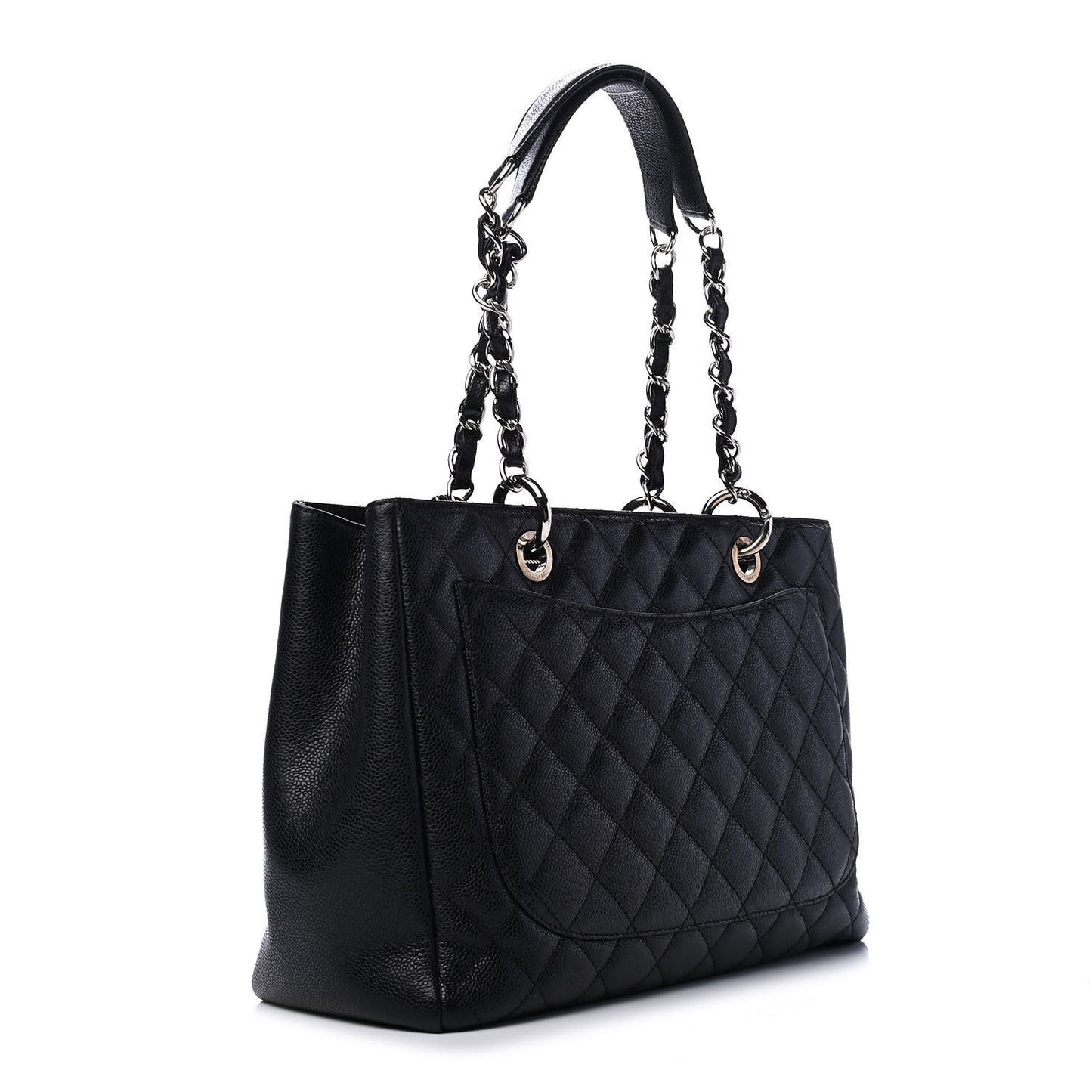 Caviar Quilted Grand Shopping Tote GST Black
