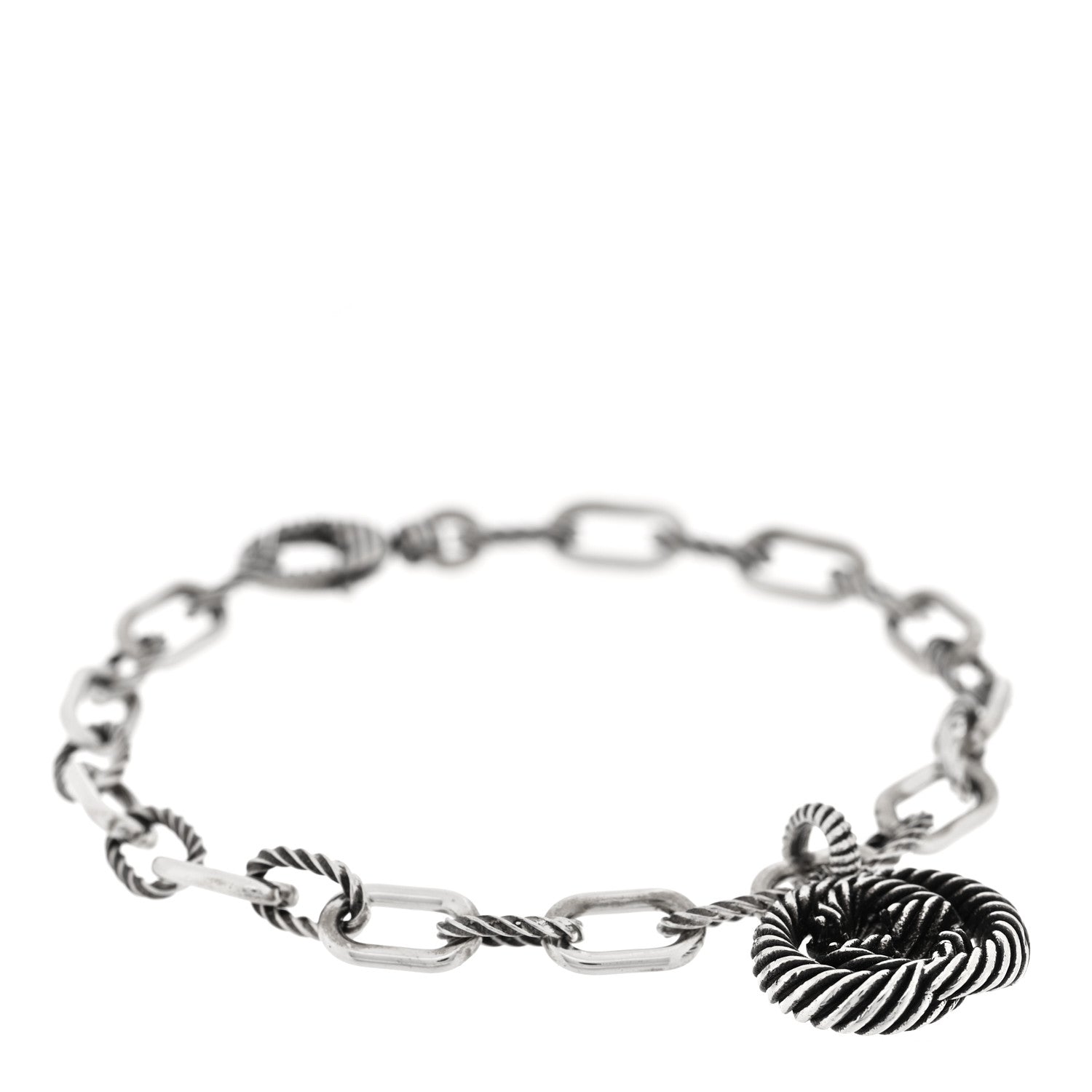 Gucci Sterling Silver Interlocking G Charm Bracelet 1 of 4