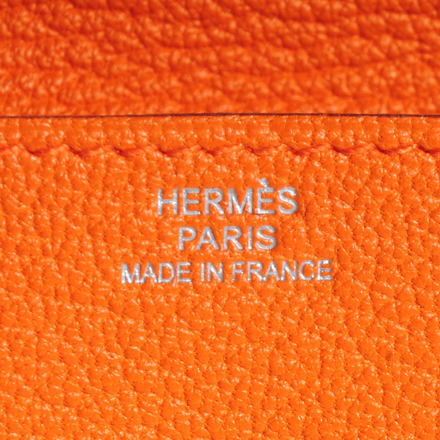 Hermes Chevre Mysore Le 24 Coin Purse Orange 8 of 9
